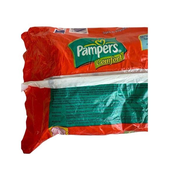 Vintage Pampers Comfort Diapers from Philippines South East Asia 4pk Sealed RARE - Picture 10 of 15